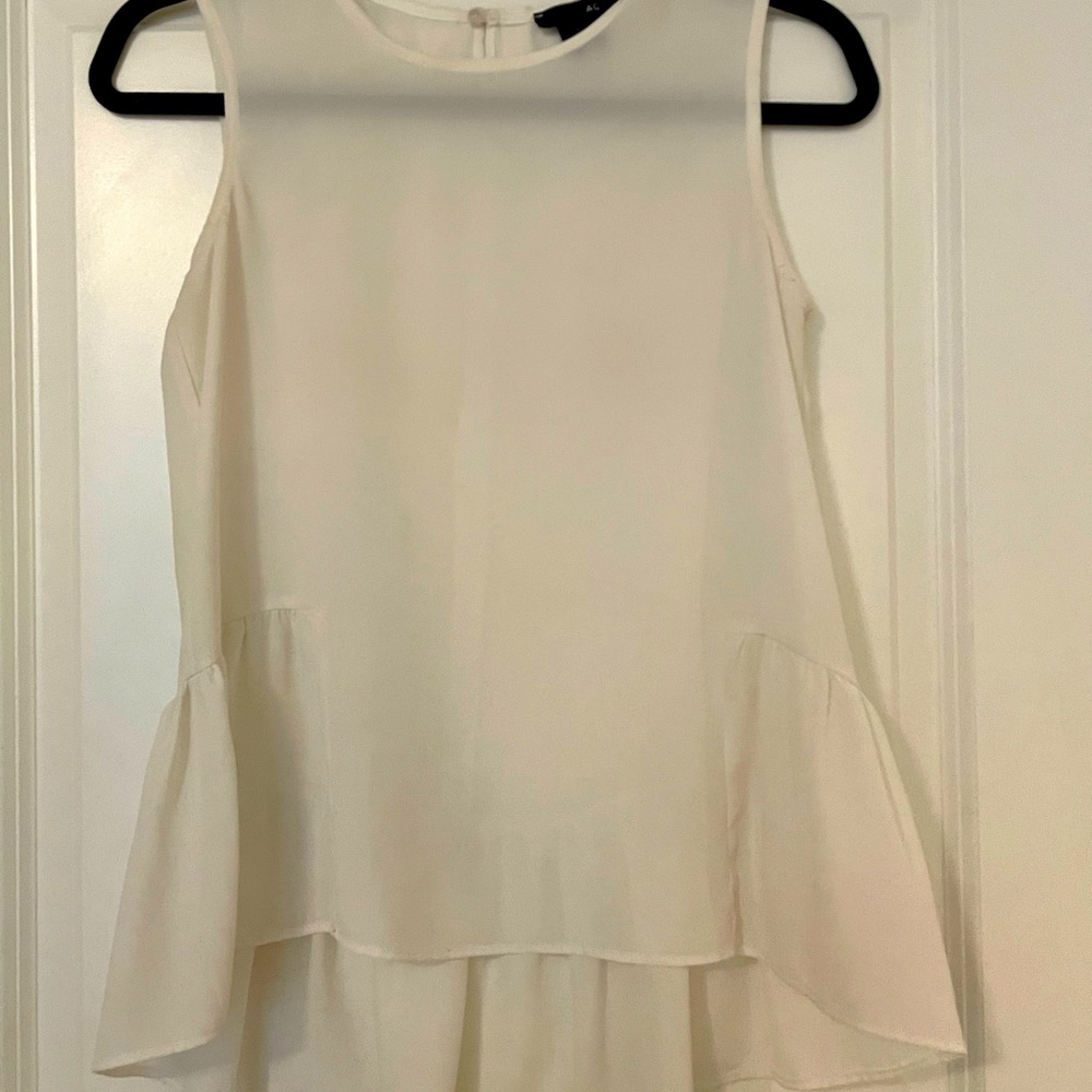 White peplum blouse
